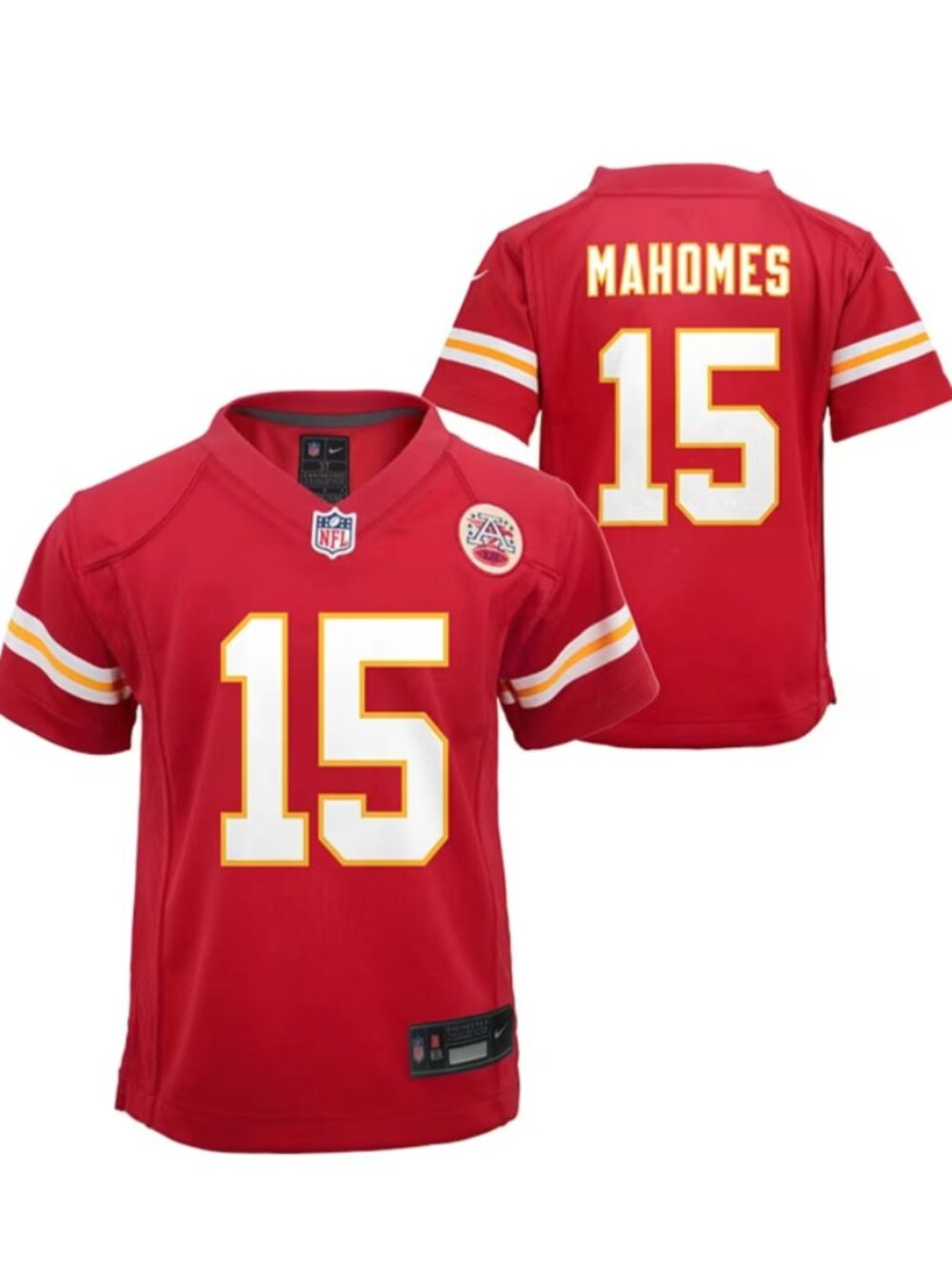 Nike NFL Kansas City Chiefs Patrick Mahomes #15 Jersey Youth M 5/6